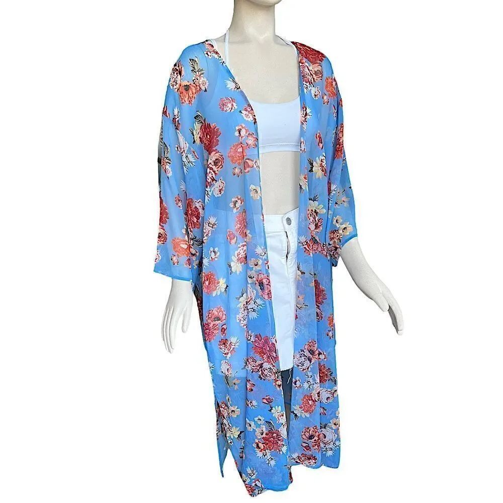NWT Lucky Brand Floral Kimono Duster - Picture 9 of 16